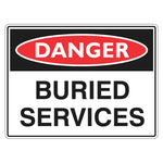 Danger Sign – Buried Services - Premium Nameplates