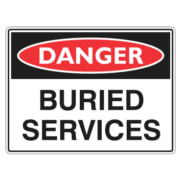 Danger Sign – Buried Services - Premium Nameplates