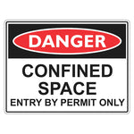 Danger Sign – Confined Space Entry By Permit Only - Premium Nameplates