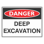 Danger Sign - Deep Excavation - Premium Nameplates