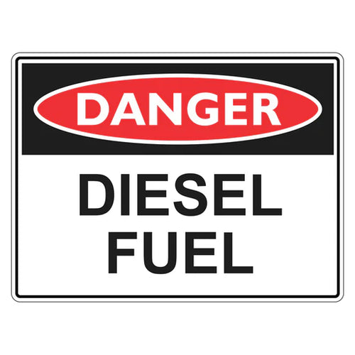 Danger Sign – Diesel Fuel - Premium Nameplates