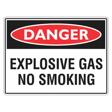 Danger Sign – Explosive Gas No Smoking - Premium Nameplates