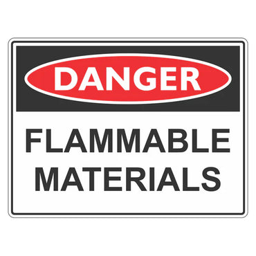 Danger Sign – Flammable Materials - Premium Nameplates