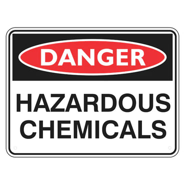 Danger Sign – Hazardous Chemicals - Premium Nameplates