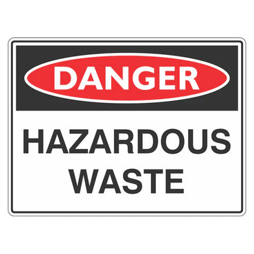 Danger Sign – Hazardous Waste - Premium Nameplates