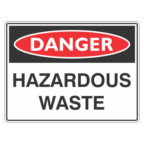 Danger Sign – Hazardous Waste - Premium Nameplates
