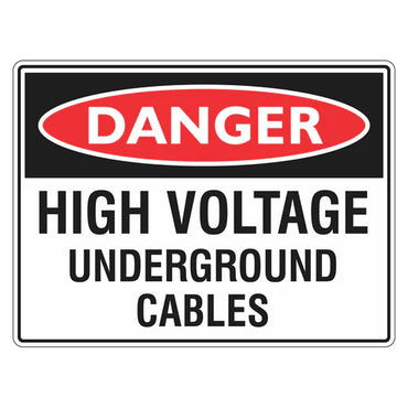 Danger Sign – High Voltage Underground Cables - Premium Nameplates