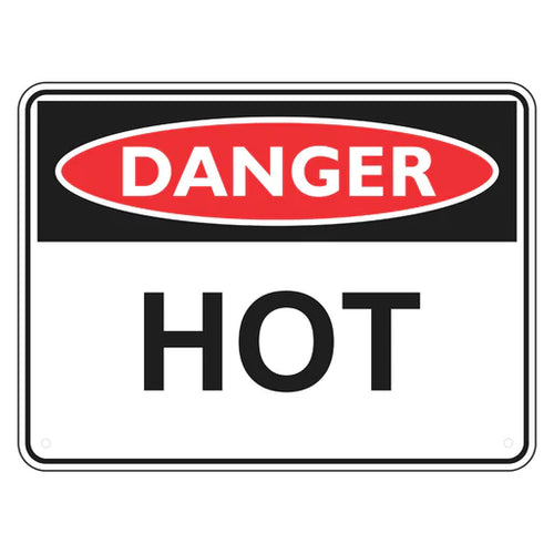 Danger Sign – Hot - Premium Nameplates