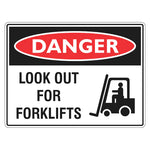 Danger Sign – Look Out For Lift Trucks (Copy) - Premium Nameplates