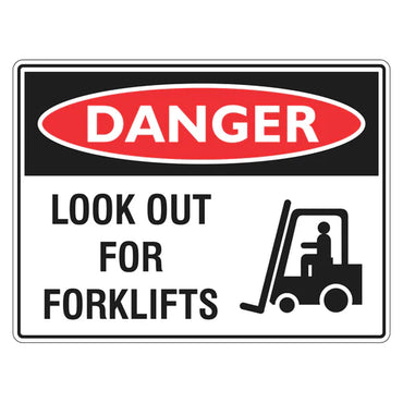 Danger Sign – Look Out For Lift Trucks (Copy) - Premium Nameplates