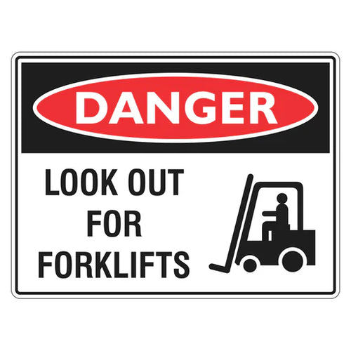 Danger Sign – Look Out For Lift Trucks (Copy) - Premium Nameplates