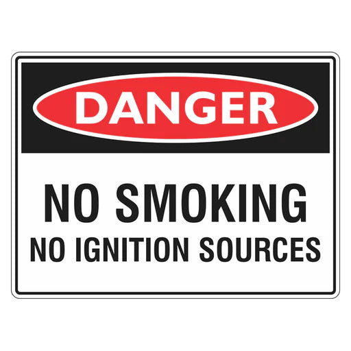 Danger Sign – No Smoking No Ignition Sources - Premium Nameplates