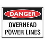 Danger Sign – Overhead Power Lines - Premium Nameplates