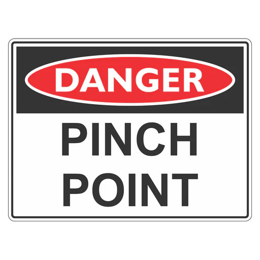 Danger Sign – Pinch Point - Premium Nameplates