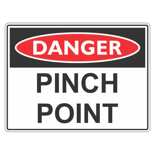 Danger Sign – Pinch Point - Premium Nameplates