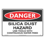 Danger Sign - Silica Dust Hazard Use Tools With Continuous Water Feed