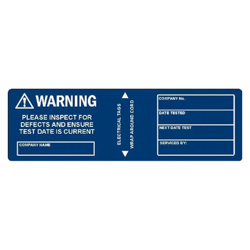 Electrical Test Tags - Blue