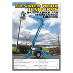 Elevated Work Platforms Safety Check & Maintenance Log Book