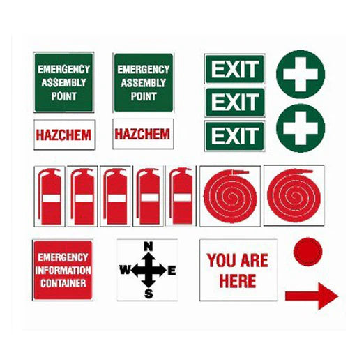Emergency Evacuation Plan Stickers – Premium Nameplates