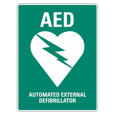 Emergency Sign - AED Automated External Defibrillator - Premium Nameplates