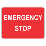 Emergency Sign - Emergency Stop - Premium Nameplates