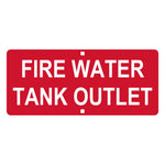 Fire Water Tank Outlet Sign