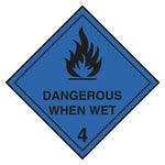 Hazchem Sign - 4 Dangerous When Wet