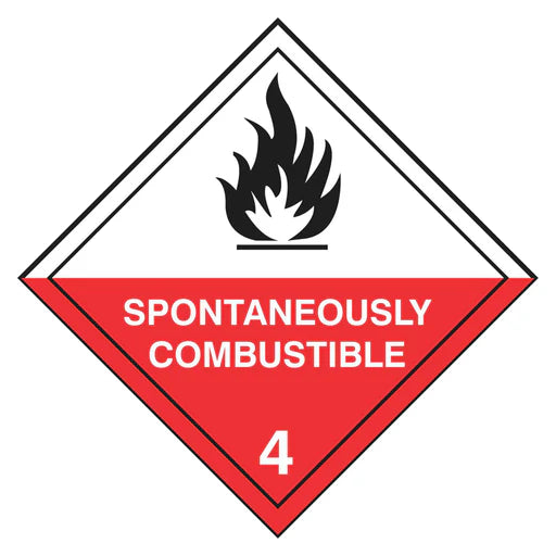 Hazchem Sign - 4 Spontaneously Combustible