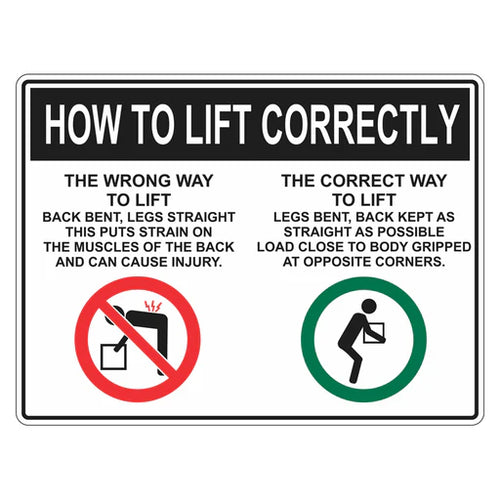Manual Handling Signs – Premium Nameplates