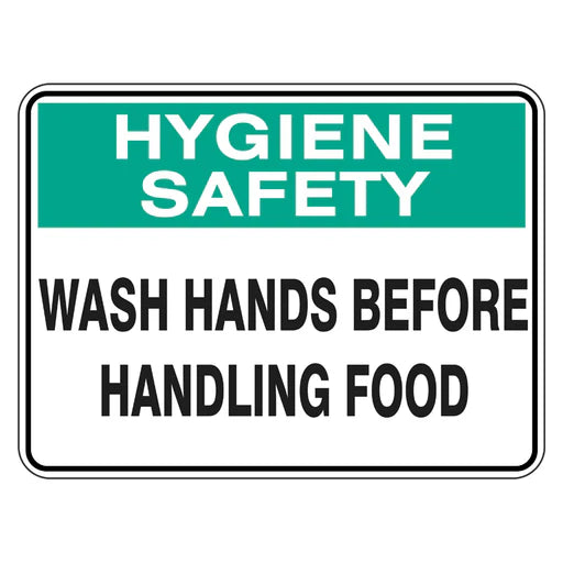 Hygiene Sign - Wash Hands Before Handling Food – Premium Nameplates