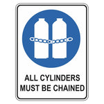 Mandatory Sign - All Cylinders Must Be Chained