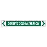 Pipe Marker - Domestic Cold Water Flow