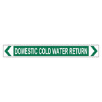 Pipe Marker - Domestic Cold Water Return