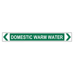 Pipe Marker - Domestic Warm Water