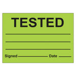 Quality Control Label - Tested
