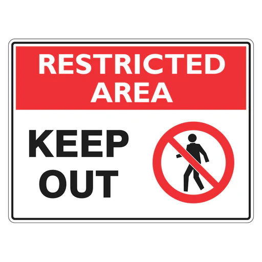 Restricted Area Sign - Keep Out