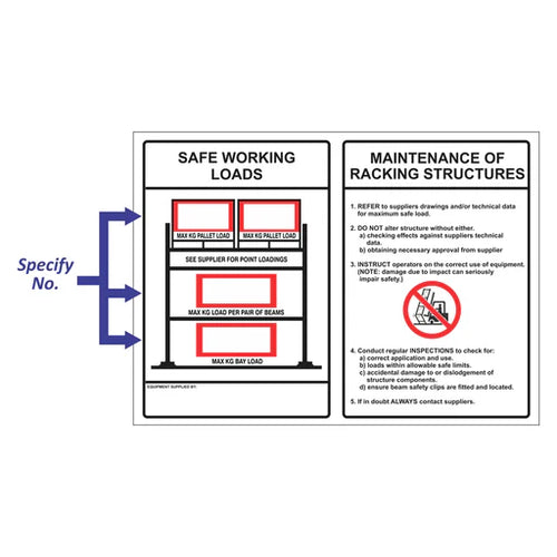 Maintenance Racking Signs Warehouse Signs – Premium Nameplates