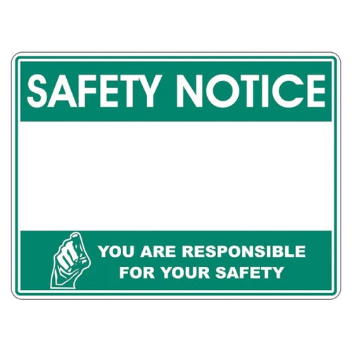 Safety Notice Sign - Premium Nameplates