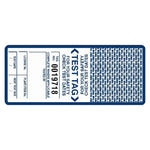 Self Laminating Test Tags With Security Flap - Blue