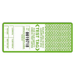 Self Laminating Test Tags With Security Flap - Green