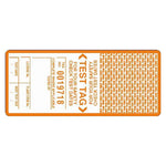 Self Laminating Test Tags With Security Flap - Orange