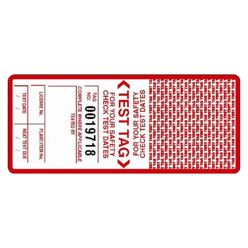 Self Laminating Test Tags With Security Flap - Red – Premium Nameplates