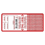 Self Laminating Test Tags With Security Flap - Red
