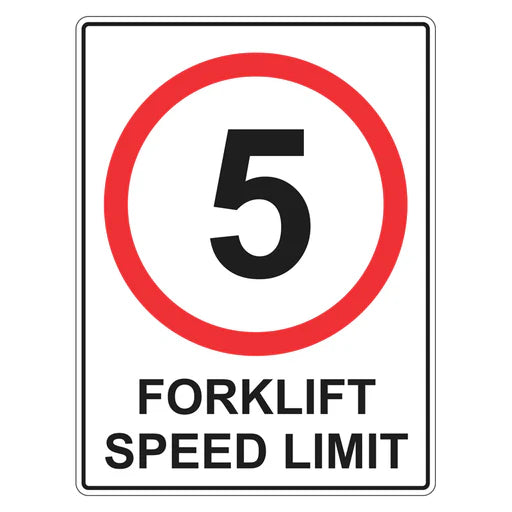 Speed Limit Sign - 5km Forklift