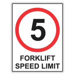 Speed Limit Sign - 5km Forklift