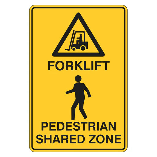 Warning Sign - Forklift Pedestrian Shared Zone