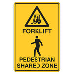 Warning Sign - Forklift Pedestrian Shared Zone