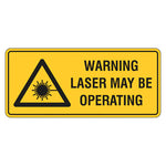 Warning Sign - Laser May Be Operating