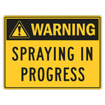Warning Sign - Spraying In Progress