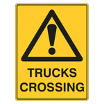 Warning Sign - Trucks Crossing